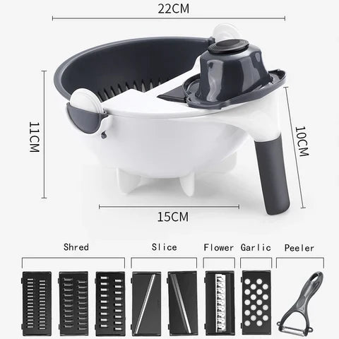 Multifunctional Vegetable Cutter With Drain Basket [free home delivery]