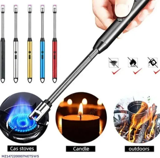 USB Rechargeable Electric Arc Lighter with Flexible Neck - Windproof Plasma Light